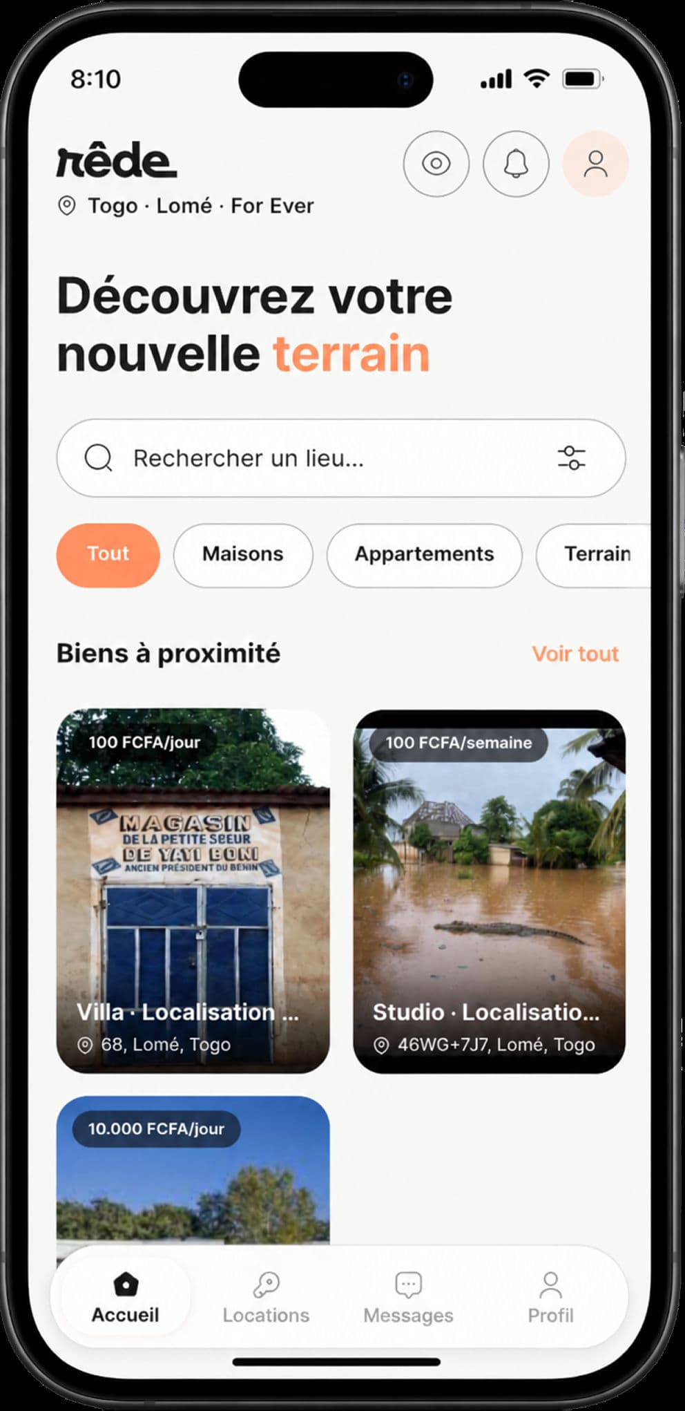 Capture d'écran de l'application Redeee